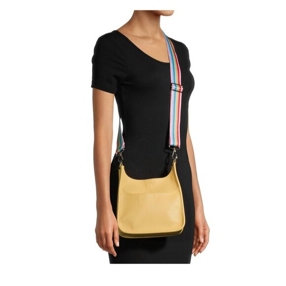 NOBO Handbags - No Boundaries Women's Bar Bag Crossbody with Two Straps Golden Curry Yellow